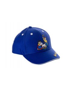 Cap for children, Heidi and Peter with goat, blue