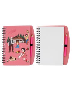 Notizblock Animé mit Farbstift rosa