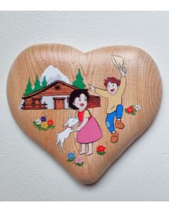 Holzmagnet Herz Heidi Animé
