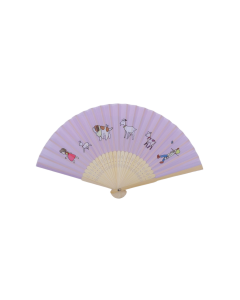 Purple wooden wind fan